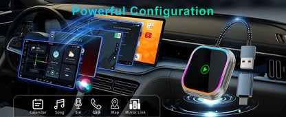 2025 New iPhone Wireless Carplay Adapter Mini Android Auto Adapter Plug & Play Apple Carplay Dongle Wifi Bluetooth Connected