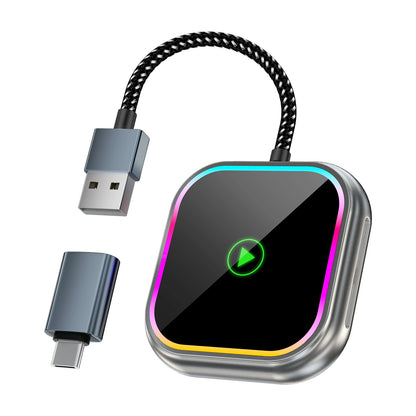 2025 New iPhone Wireless Carplay Adapter Mini Android Auto Adapter Plug & Play Apple Carplay Dongle Wifi Bluetooth Connected