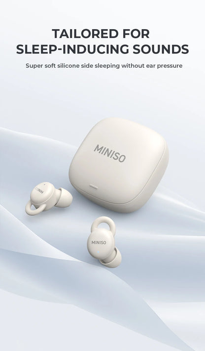 MINISO X10 Wireless Bluetooth 5.4 Earphones Sleep Wireless Headphones With Mic Touch Control Noise Cancelling Super Long Endur