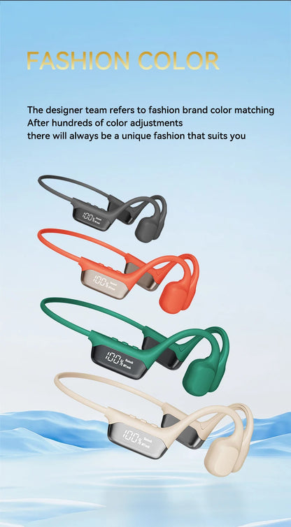 S10 Bluetooth 5.4 True Bone Conduction Headphones IPX8 Waterproof DT5.0 MP3 Built-in 32GB Memory LED Digital Display For Swiming