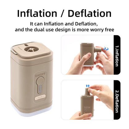 Portable Wireless Air Compressor Inflator/Deflator Pump for Air Beds Pool Toys