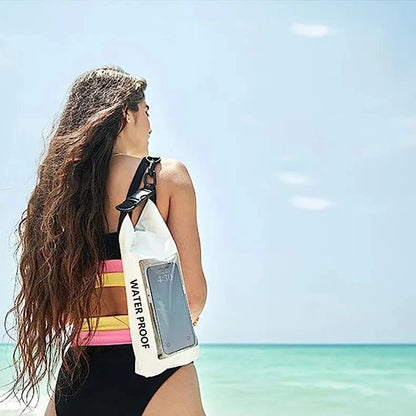 2L Swimming PVC Pack Dry Bag Touch Screen Outdoor Waterproof Shoulder Kayak Bags Trekking Drifting Rafting Surfing Boating Bag