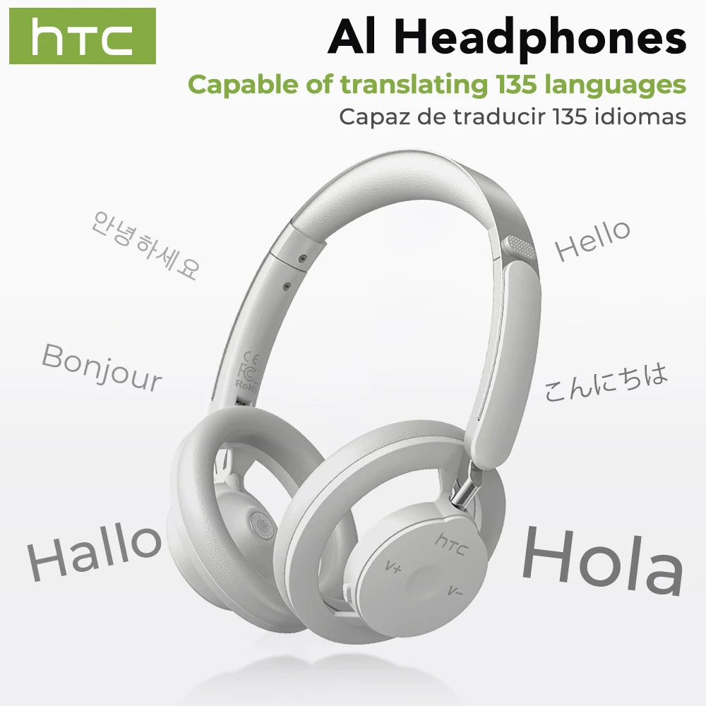 HTC HP06 Open-Ear Wireless Headphones Bluetooth V6.0 Airy Foldable AI Translate Headset