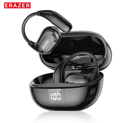 ERAZER XT66PRO Bluetooth Earphones ASMR Headsets DIY APP AI Translator Earbuds Wireless Headphones 13 Hours long life Display | Color:Black