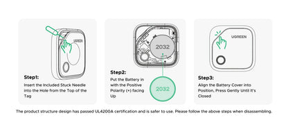 【2-Pack】 Smart Tag Bluetooth Tracker, Keys Finder Item Locator SmartTag Up to 2 Year Battery For iPhone Apple Find My (only IOS)