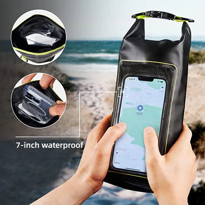 2L Swimming PVC Pack Dry Bag Touch Screen Outdoor Waterproof Shoulder Kayak Bags Trekking Drifting Rafting Surfing Boating Bag
