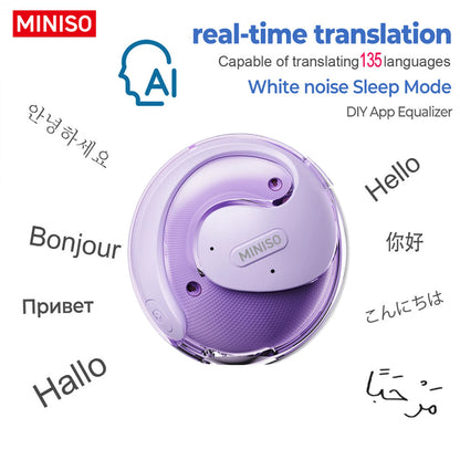 ERAZER X15 pro Bluetooth 5.4 Earphones Sports Wireless Headphones Ear Hook Game Erazer Earbuds with Mic for IOS Android | Color:Purple