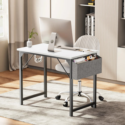 Computer Desk Writing Study Office Gaming Table Modern Simple Style Compact with Side Bag