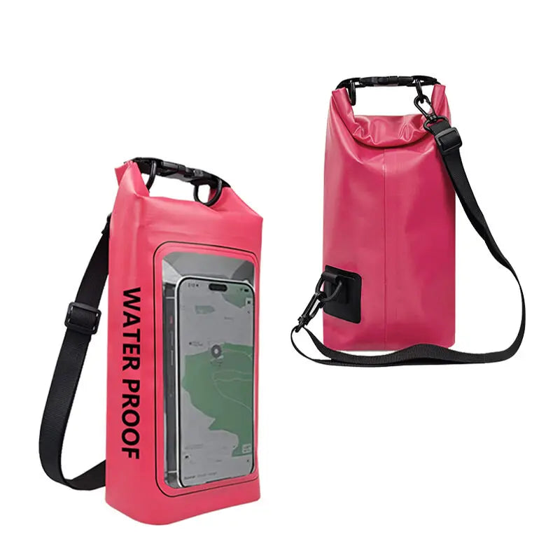 2L Swimming PVC Pack Dry Bag Touch Screen Outdoor Waterproof Shoulder Kayak Bags Trekking Drifting Rafting Surfing Boating Bag