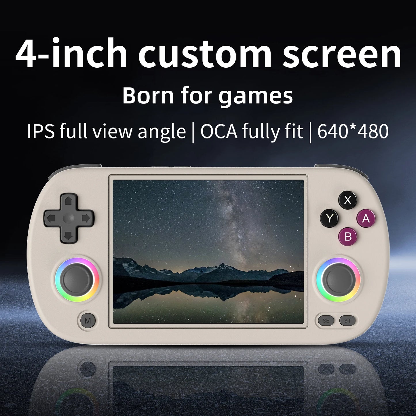 ANBERNIC RG40XX H Handheld Game Console 4.0-in 640*480 IPS Screen 3200mAh 64 Bit System With RGB Light Built in 5K+Games RG40XXH