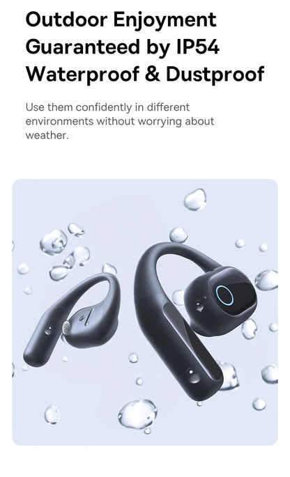 Baseus Eli 10i Fit Open-Ear Earphones Ear Hooks Wireless Bluetooth 5.4 Headphones IP54 Waterproof Air conduction Sports Earbuds