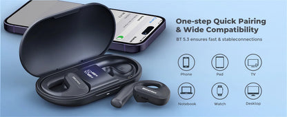 Blitzwolf BlitzMax BM-CT2 Open-Back Headphones High-Fidelity Audio Bluetooth 5.3 Noise Reduction Earphones for Sports Running
