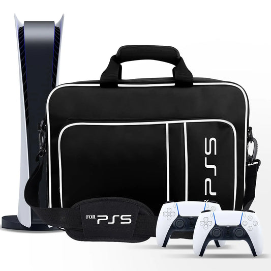 Light-duty PS5 Travel Case Bag Suitable for PS5 Disc/Digital Edition Console, Controllers, Games and Headset