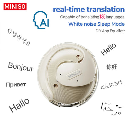 ERAZER X15 pro Bluetooth 5.4 Earphones Sports Wireless Headphones Ear Hook Game Erazer Earbuds with Mic for IOS Android | Color:White