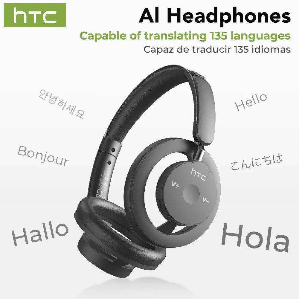 HTC HP06 Open-Ear Wireless Headphones Bluetooth V6.0 Airy Foldable AI Translate Headset