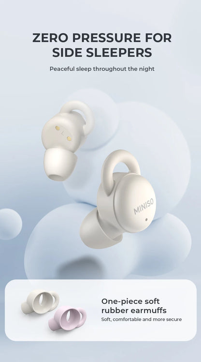 MINISO X10 Wireless Bluetooth 5.4 Earphones Sleep Wireless Headphones With Mic Touch Control Noise Cancelling Super Long Endur