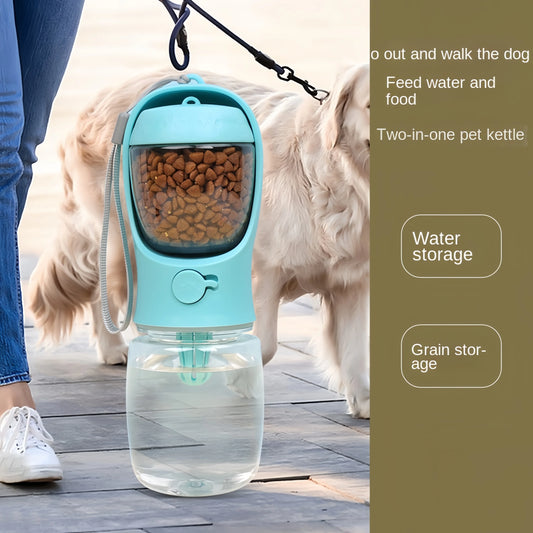 Portable Pet Water Bottle – Travel Feeder with Food and Water Container for Pets