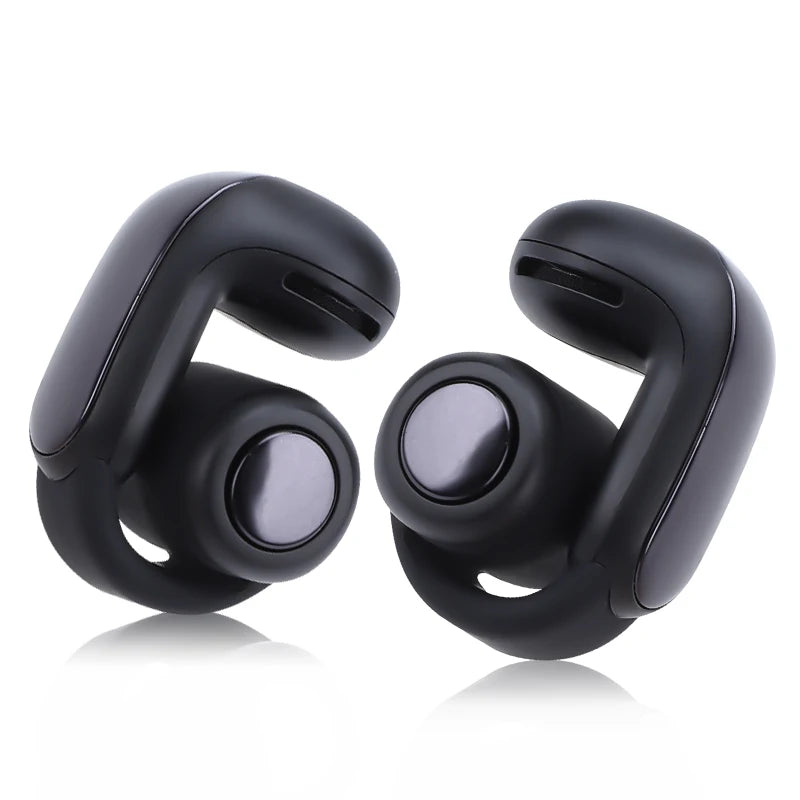 Open Ear Clip Earphones Voice Control Wireless Earphones Noise Reduction with Charging Case for Sports