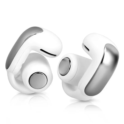 Open Ear Clip Earphones Voice Control Wireless Earphones Noise Reduction with Charging Case for Sports