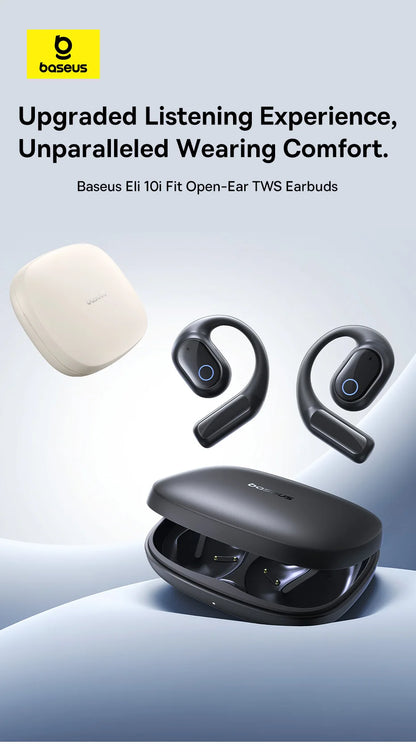 Baseus Eli 10i Fit Open-Ear Earphones Ear Hooks Wireless Bluetooth 5.4 Headphones IP54 Waterproof Air conduction Sports Earbuds