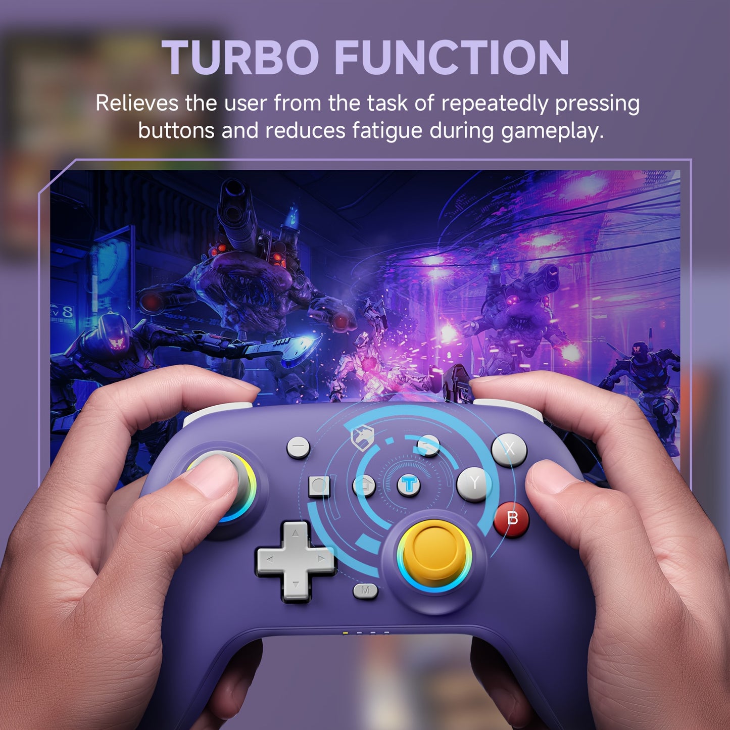 Wireless Controller for Nintendo Switch Oled/Switch/Lite, Wake-Up, Turbo, 6-Axis Gyro, Programmable for PC/Phone