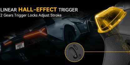 Interactive Screen Wireless Gaming Controller For PC/Switch/iOS/Android/Steam Deck, Hall Effect Stick & Trigger, RGB Lighting, Remappable Buttons, 1800mAh With Charging Dock -V2/Black(No Drift), [Notice]Not Compatible With Xb