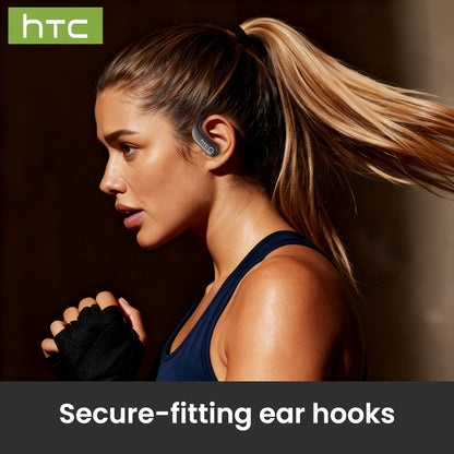 HTC NE61 New Heart Rate Monitoring Open Wireless Audio Earbuds, HIFI Audio Quality and HD Calls, LED Full-Color Touch Screen, Wireless 6.0 Earbuds,