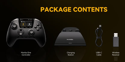 Interactive Screen Wireless Gaming Controller For PC/Switch/iOS/Android/Steam Deck, Hall Effect Stick & Trigger, RGB Lighting, Remappable Buttons, 1800mAh With Charging Dock -V2/Black(No Drift), [Notice]Not Compatible With Xb