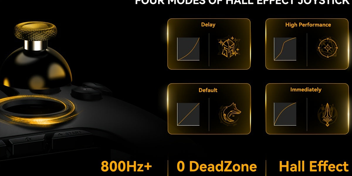 Interactive Screen Wireless Gaming Controller For PC/Switch/iOS/Android/Steam Deck, Hall Effect Stick & Trigger, RGB Lighting, Remappable Buttons, 1800mAh With Charging Dock -V2/Black(No Drift), [Notice]Not Compatible With Xb