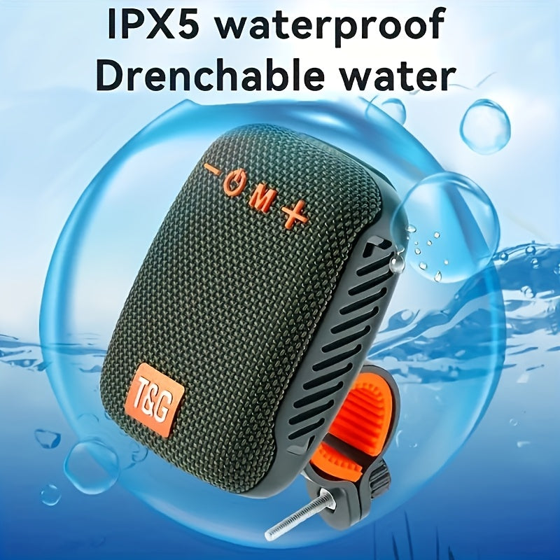 Outdoor Cycling Portable Speaker, a Compact Wireless Speaker for Cycling, Features IPX5 and TWS Capabilities. It Supports FM, TF Cards and USB Drives